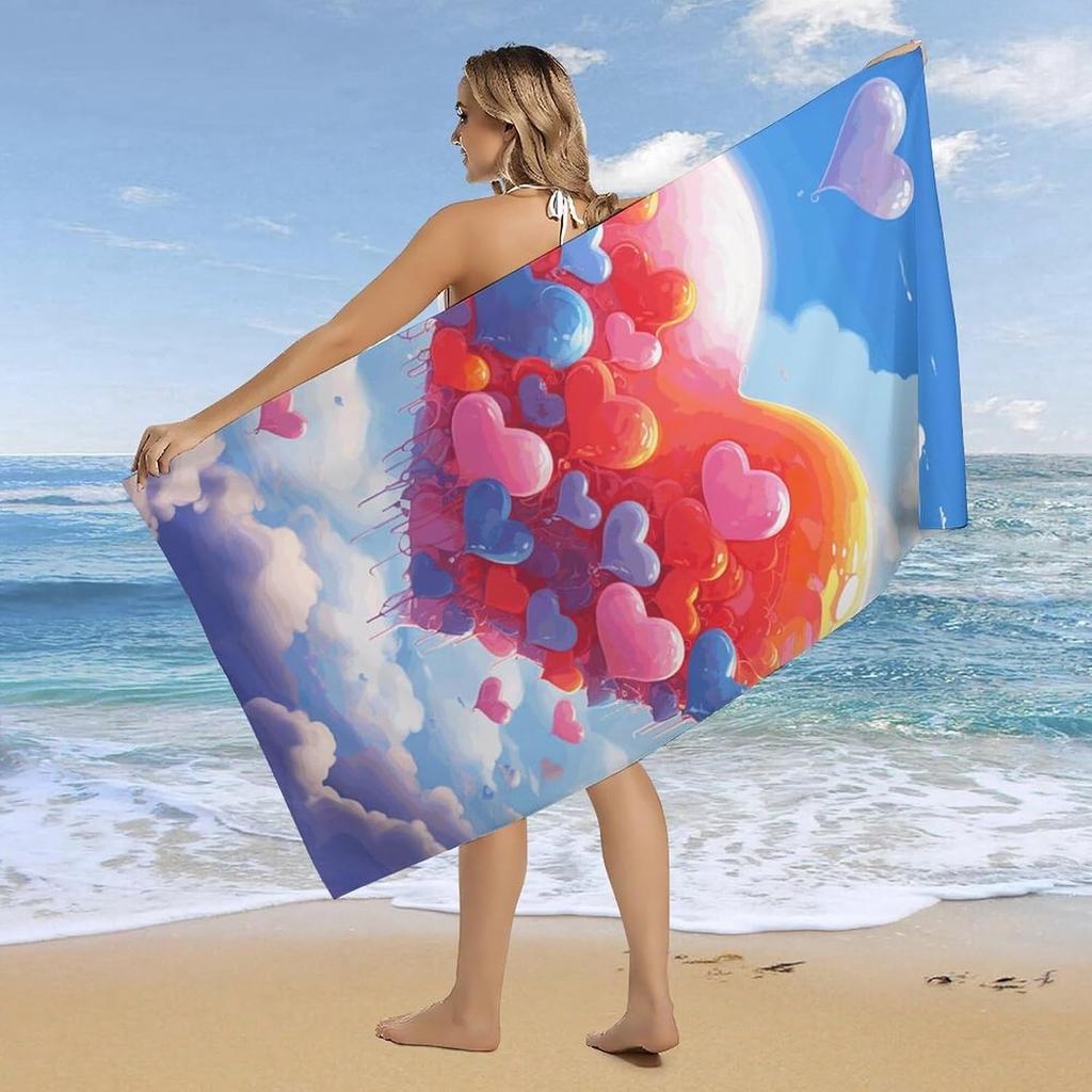 Buntes Ballon Strandtuch für Familie Freunde Geschenke Handtuch Schnelltrocknendes Handtuch Für Bad Yoga Tourismus Strand GYM Camping Schwimmen