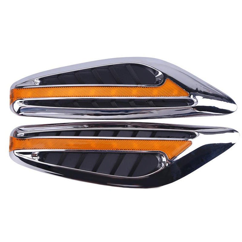 

Пара(2 куска) Универсальный лезвие рулевого света Fender Боковой габаритный фонарь автомобиля Светодиодные лампы указателя поворота Желтый Красный Синий Белый 12.5*5*1.3㎝ жёлтый