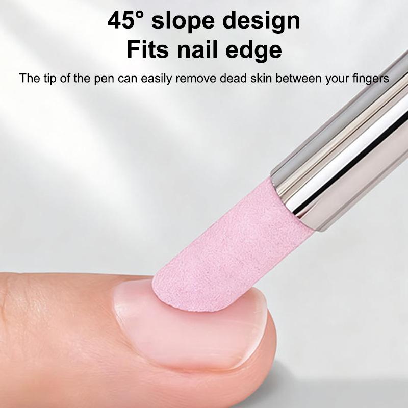 1/2Pcs Quartz Stone Scrub Nail File Rods Cuticle Remover Dead Skin Remover Pen Lightweight Portable Handy Use Manicure Tools