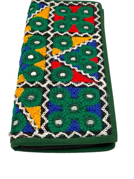 Novahaven clutch wallet green fair trade ethno boho