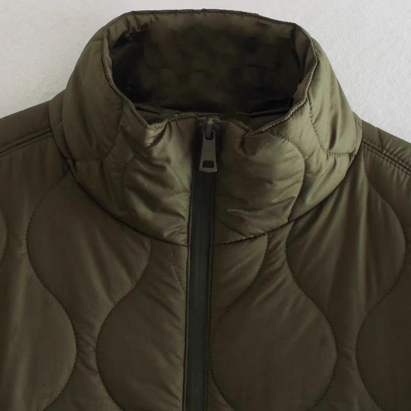 Araltay Fashion Style Women's Clothing New Waterproof Style Half Zipper Cape Coat Stand-up Collar Thermal Cotton Clothing Cotton Coat