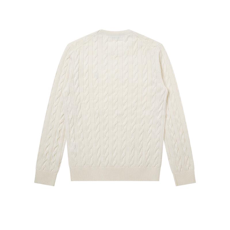 HAZZYS Men's Wool Cashmere Cable Knit Sweater