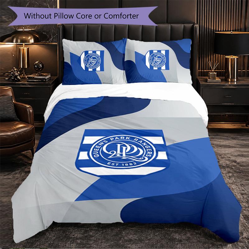 Queens Park Rangers Football Set Biancheria da Letto 3 Pezzi Morbido Copripiumino con Federe Set Decorazione Camera da Letto per la Casa