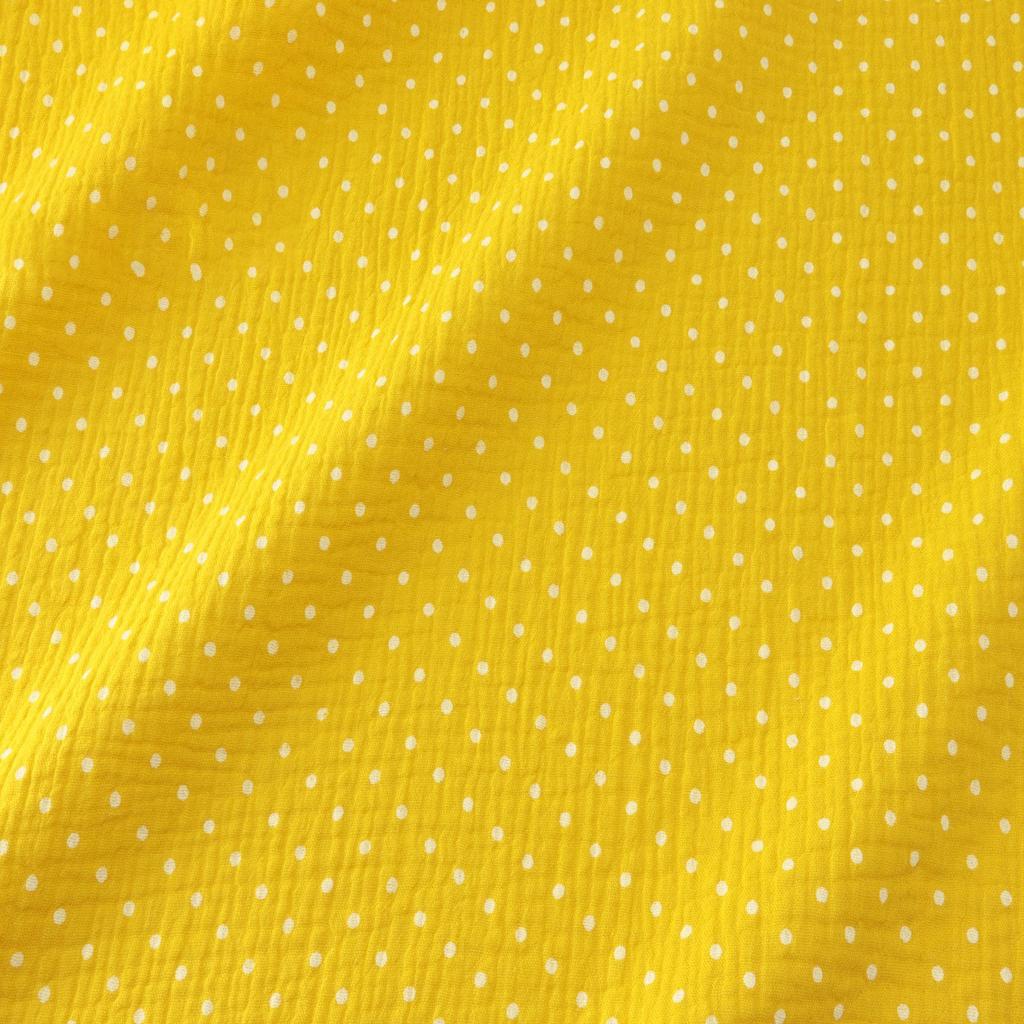 Soft Dot Print Cotton Sewing Fabric Crepe Double Layer Gauze Cloth Cotton Skirt Pajama Cotton Fabric 100*135cm