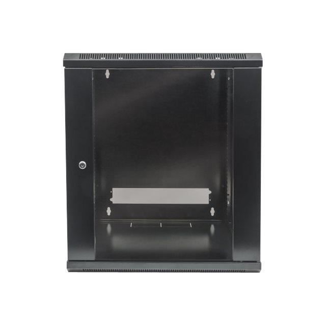 Armoire murale Intellinet 9U 19" - Noir, RAL 9005 - Antistatique, verrouillage clavier, porte en verre