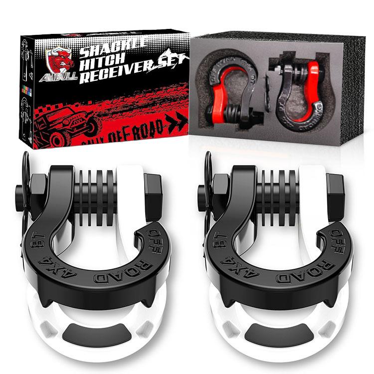 Split trailer shackles 2Pcs Trailer U-hook 8Ton 3/4" D Shackles Set for Vehicle Recovery 4WD Offroad Parts Towing Hook