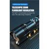 Hochleistungs-LED-Taschenlampe Typ-C Wiederaufladbar Zoom weißes Licht Tragbare Taschenlampe Outdoor Leistungsstarke Taschenlampe mit USB-Aufladung