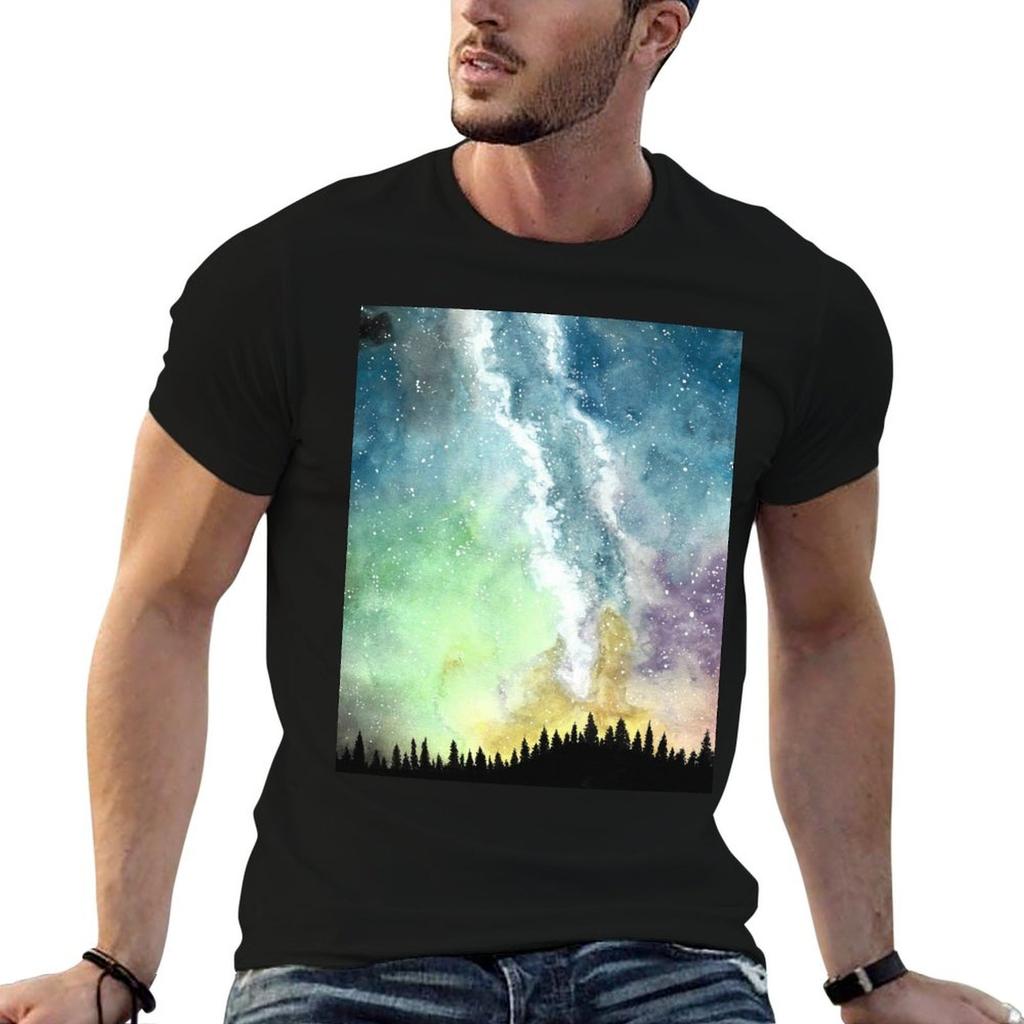 Northern Lights T-Shirt man t shirt designer man t shirt cotton high quality mens graphic t shi