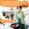 3/4Pcs Silicone Cooking Spatulas Spoons Set Wood Handle Multi-functional Serving Spatula Spoon for Baking Scooping and Scraping