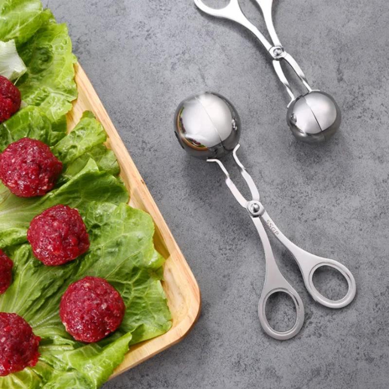 Stainless Steel Meatball Clip, Fish Ball, Rice Ball Making Mold Tool, Convenient Kitchen Meatball Maker