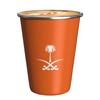350ML Coffee Mug National Emblem of Saudi Arabia Logo Stainless Steel Water Cup Outdoor Camping Beer Mug for Party Birthday Gift