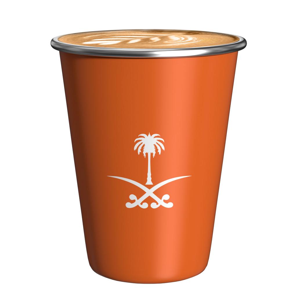 350ML Coffee Mug National Emblem of Saudi Arabia Logo Stainless Steel Water Cup Outdoor Camping Beer Mug for Party Birthday Gift