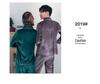 Couple's Gold Velvet Pajamas: Thin Fleece Two-Piece Set for Women & Men - Long Sleeve, Solid Color, Perfect for Spring & Autumn Homewear