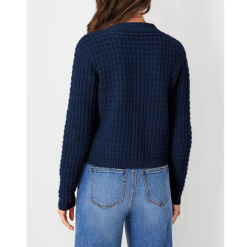 Women Autumn Knitted Cardigans Jackets Office Ladies Solid Color Long Sleeve Sweater Outerwear Coats