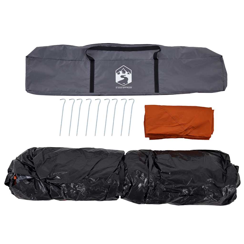 Dome Family Tent for 6 Persons Gray and Orange Quick Release