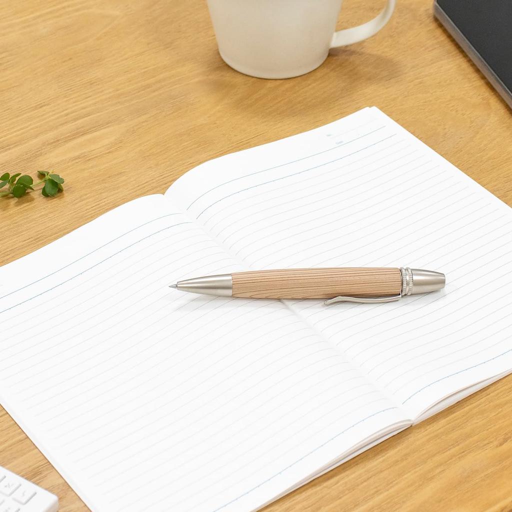 Luminio Wooden Ballpoint Thick Made in Japan by Jetstream Refill Compatible with (Luminio) Pen, Barrel, Craftsmen, 0.5mm, (SXR) 0.38-1.0mm (Yakusugi