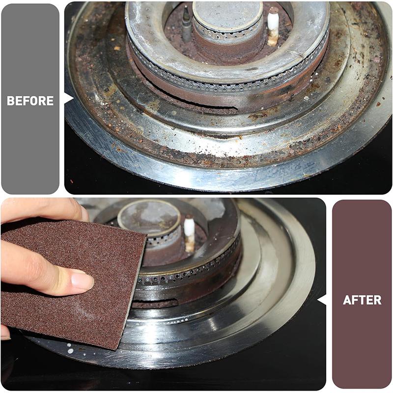 6Pcs Magic Carborundum Sponges Nano Magic Emery Cleaning Sponge Rust Sponge for Pots and Pans Kitchen Sanding Sponge Block