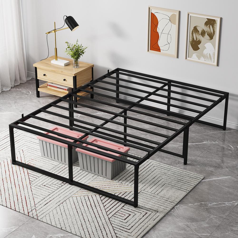 Metal Bed Frame 13 Inch with 3 in 1 Steel Support Heavy Duty Metal Platform Bed Frame No Box Spring Needed Mattress Foundation