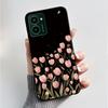 Custodia per Telefono Stampata Per Nokia HMD Pulse PRO/HMD Pulse/HMD Pulse+ Cover Guscio Nero in Morbido Silicone Custodia Carina con Fiore Cartone Animato