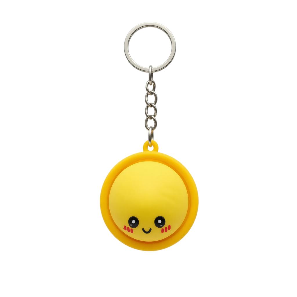 Stress Steamed Bun Keychain Toy for Squeezing and Fidgeting