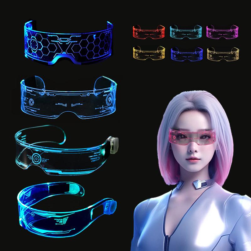 LED Glowing Glasses Flashing Light Glass Glow In the Dark Party Decoration Luminous Headband Birthday Wedding Parties Supplies