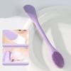 Doppelkopf Silikon Gesichtsmaskenpinsel Gesichtsmassage Reinigungsbürste DIY Schlammfilm Schaber Gesichtspflegewerkzeug Spa Schönheitssalon