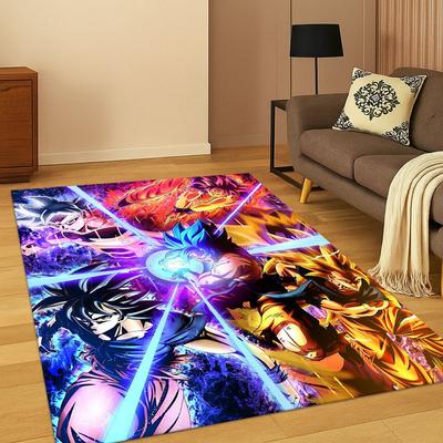 Classic Anime D-Dragon B-Ball Cartoon Carpet Rug for Bedroom Living Room Sofa Doormat Home Decor,kid Game Area Rug Non-slip Gift