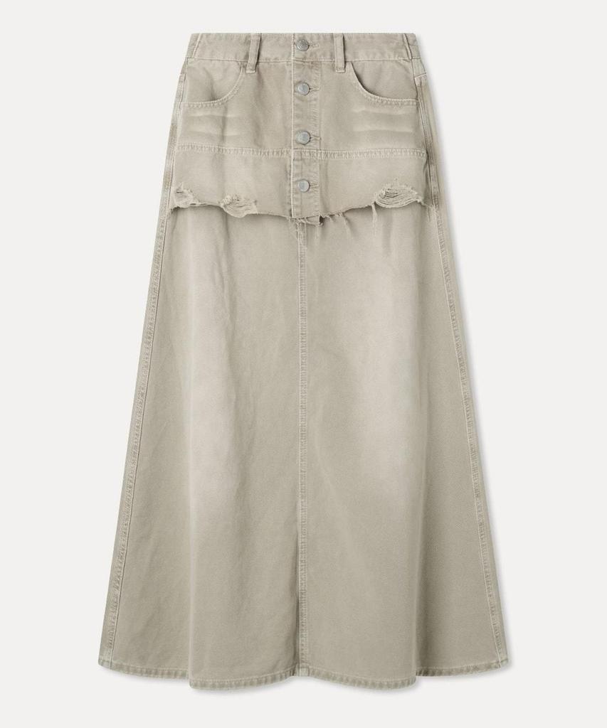 MIXXO Layered Denim Long Skirt Re Wjg55Ss_Miwwjg82Qs