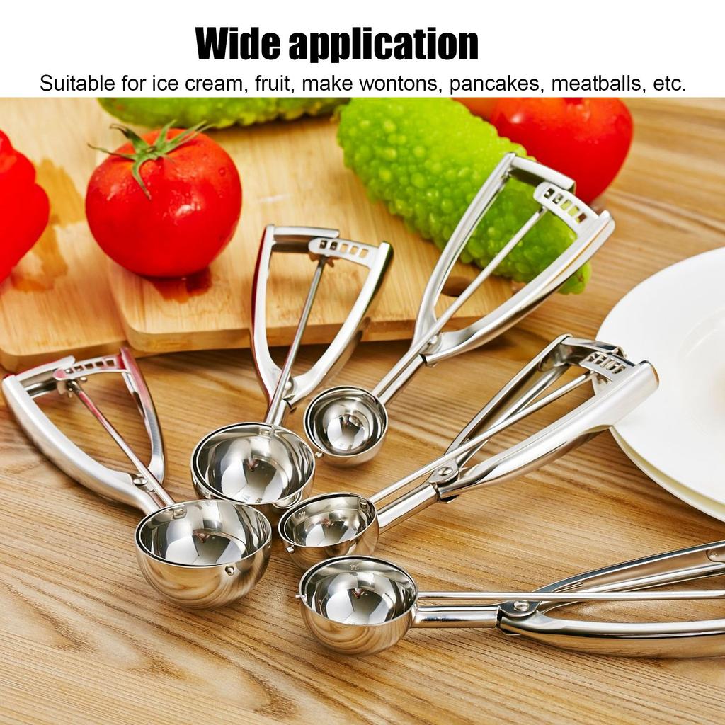 Ice Cream Spoon Multi Function 304 Stainless Steel Fruit Melon Meat Scoop Kitchen Utensils(J10189B 59 )