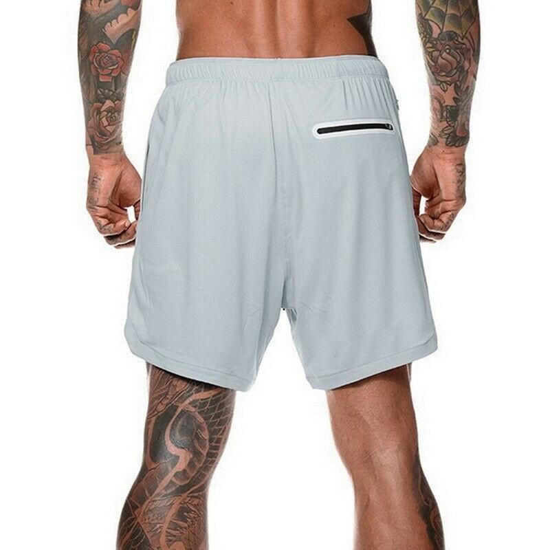 Men's Gym Fitness Bodybuilding Jogging Sport Shorts Casual Pants With Secure Pockets For Enhanced Convenience
