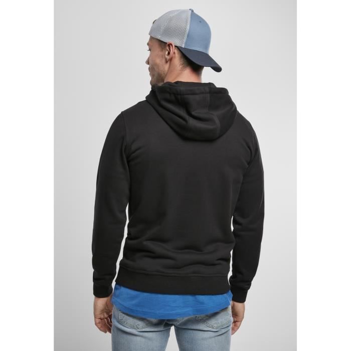 Sweatshirt - Urban Classics - Basic Terry - Noir - 5XL - Col capuche - Manches longues