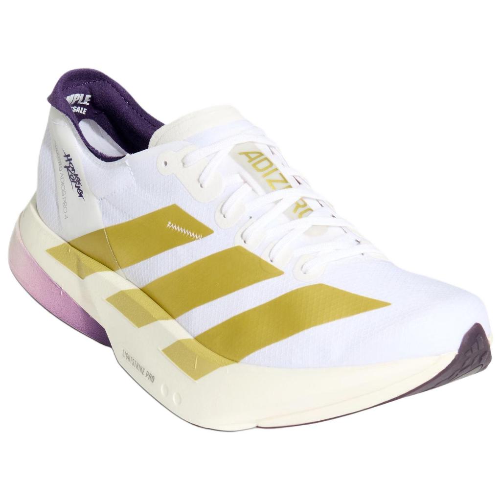 adidas Adizero Adios Pro 4 'White Gold Aurora Plum' Men's KH6359