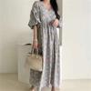 Lazy Wind Travel Women's Seaside Vacation Beach Dress Large Size Loose Meat Cover Dress