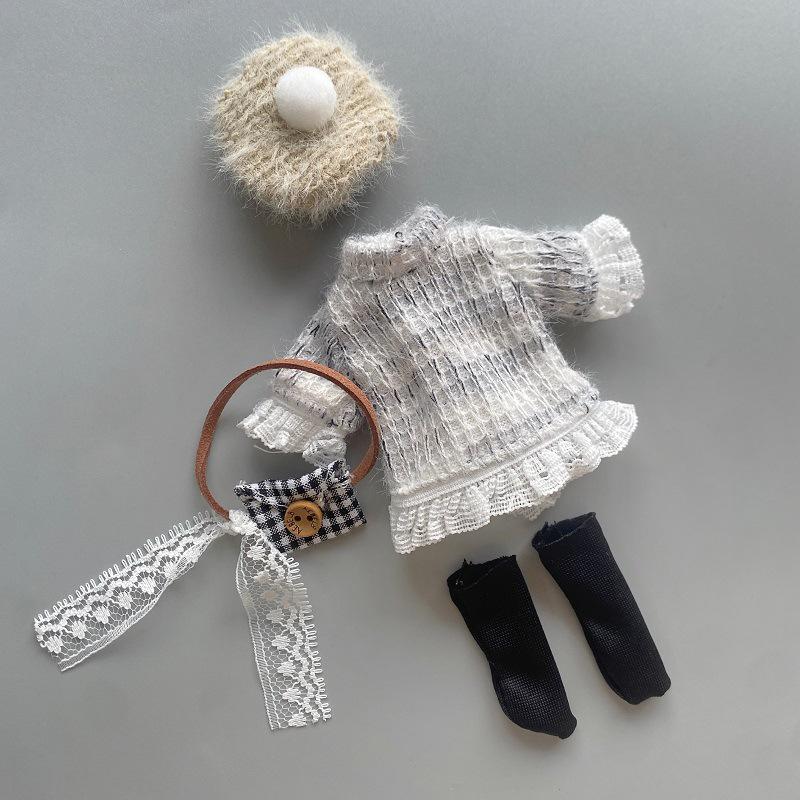 16-17Cm Doll Clothes(No Doll), Cute Dolls Outfit Suit Accessories Fashion Style Doll Dress Up Toy For Children