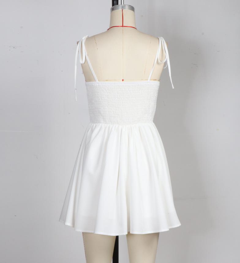 Spring/Summer Fashion: Sexy Strapless Waist-Cinching Lace-Up Short Dress for Women