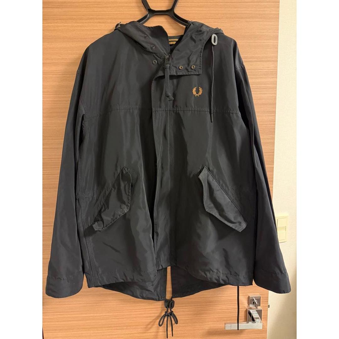 Black nylon jacket with hood