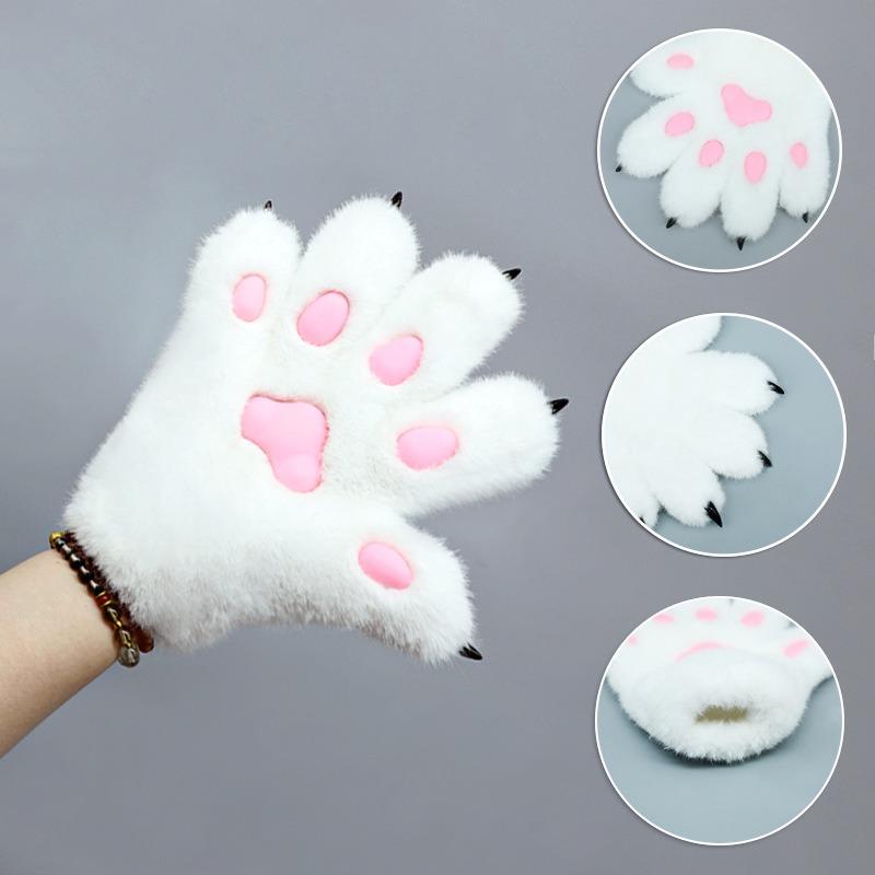 Plush Meat Pad Cat Paw Props Cosplay Comic Show Cat Paw Cartoon Handmade Cat Paw Simulation Animal Paw Gloves