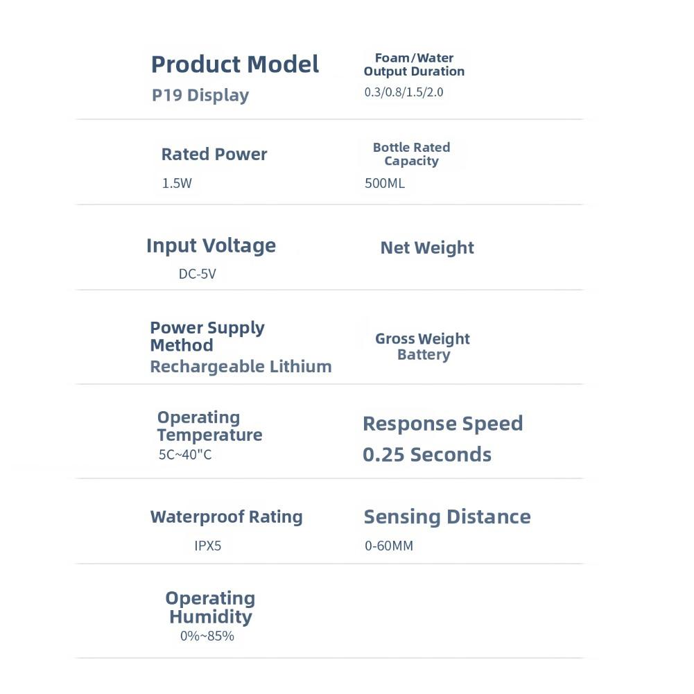 Automatic Wall Mounted Foam Soap Dispenser 500ml Capacity with Adjustable Output for Efficient and Hygienic Use