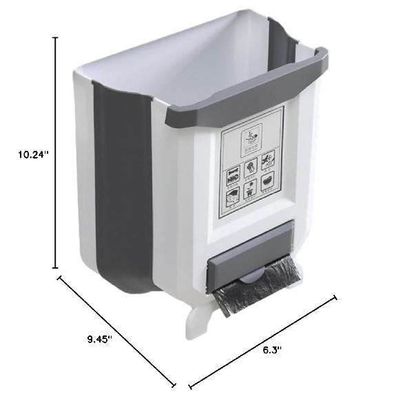 Hanging Trash Can,Hanging Kitchen Trash Can Foldable Waste Bin Small Plastic Garbage Can for Cabinet Door, Cupboard, Counter, Bathroom,