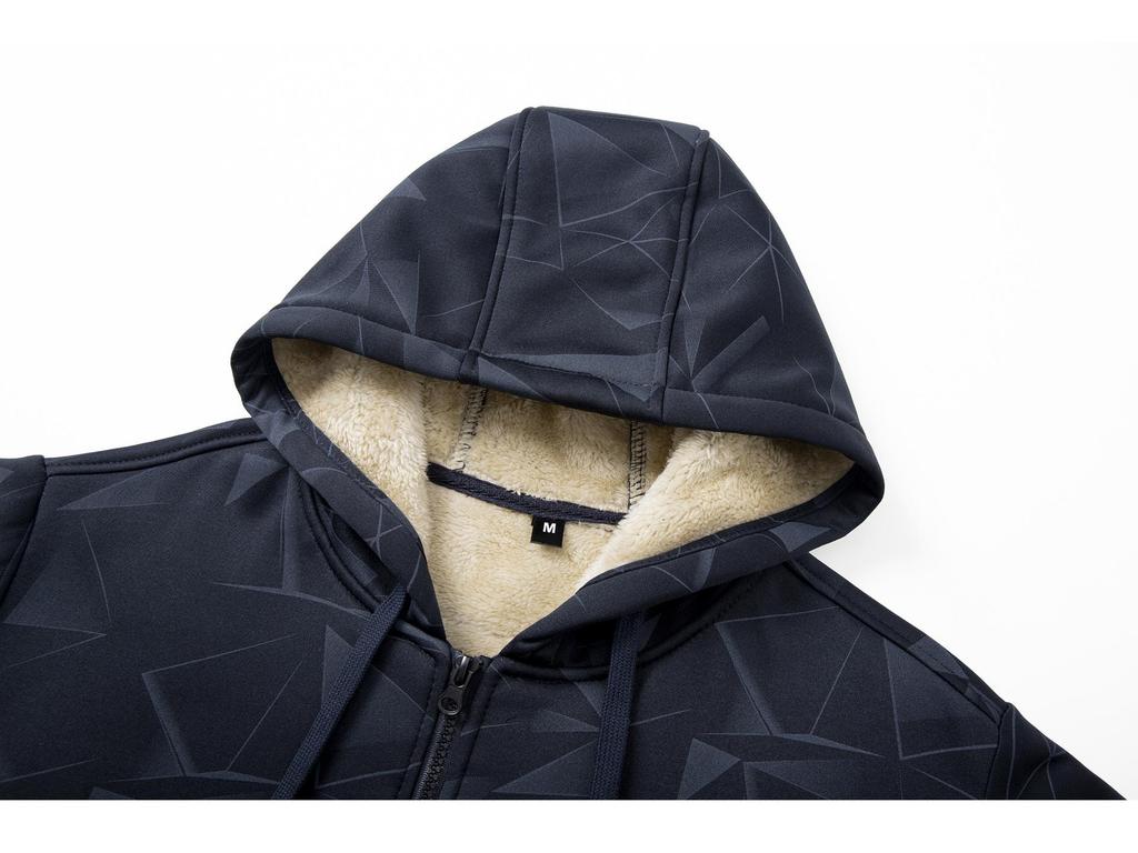 Men's European Plus Size Hooded Lamb Fleece Jacket - S to 6XL, Thick Winter Coat, Casual Cardigan