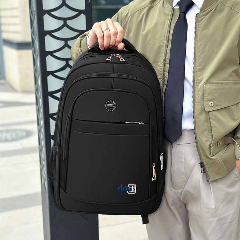 Chinese style business student backpack multi-functional backpack junior high school student schoolbag computer bag outdoor travel bag