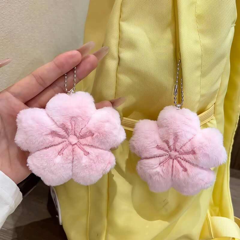 1-5pcs Plush Sakura Doll Keychain Bag Pendant Healing Series Cute Keychain Girlfriend Gift