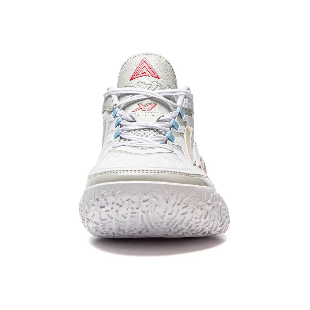 New LiNing Air Raid 11 Cushioned Slip Resistant Lightweight Low Top Performance Basketball Shoes Men's White Gray ABAU055-1