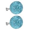 Door Handle Handles Wardrobe 2Pcs Pink Rhinestone Ball Shape Bright Red Door Handles Drawer Handles Glitter Lake Blue