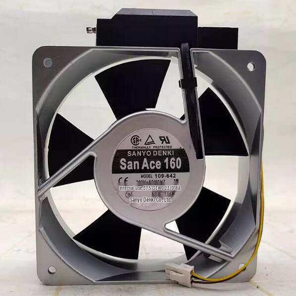 109-642 AC200V Original SANYO 160x160x50mm Aluminum Frame Fan from Japan Without Sensor