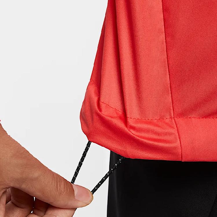 Nike Veste à capuche zippée coupe-vent déperlante Aeroswift Storm-Fit Aerogami pour la course à pied Hommes Vestes Rouge Clair Rouge Foncé Noir FZ9040-696