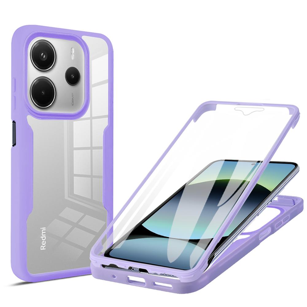 Military Grade 360 Full Cover Case For Xiaomi Redmi 14C 13C 12C Note 14 13 12 Pro Plus Pro+ 5G Clear Shockproof Shell Clear Hard