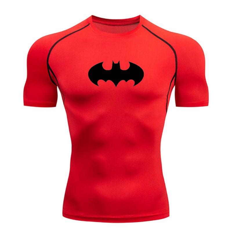 Men's Quick Dry Compression Athletic T-Shirt, Bat Pattern Br