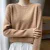 Women's 2024 Autumn/Winter Cashmere Pullover: Round Neck, Raglan Sleeve, Loose Fit, Long Sleeve Sweater.