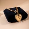 Stylish Retro Personalized Iron Gold Necklace, Simple Love Sunflower Alloy Pendant Accessories